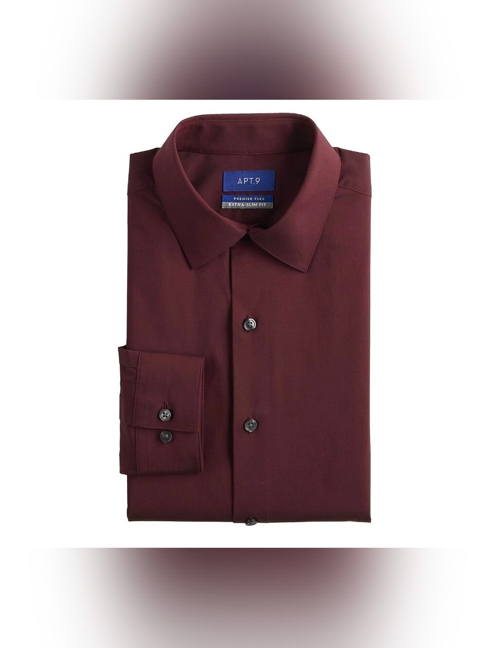 Mens Easy Care Burgundy Dress Shirt